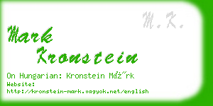 mark kronstein business card